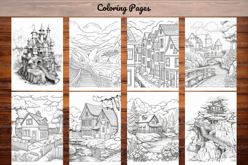 Boho Landscape Coloring Book - CraftNest - Digital Crafting and Art