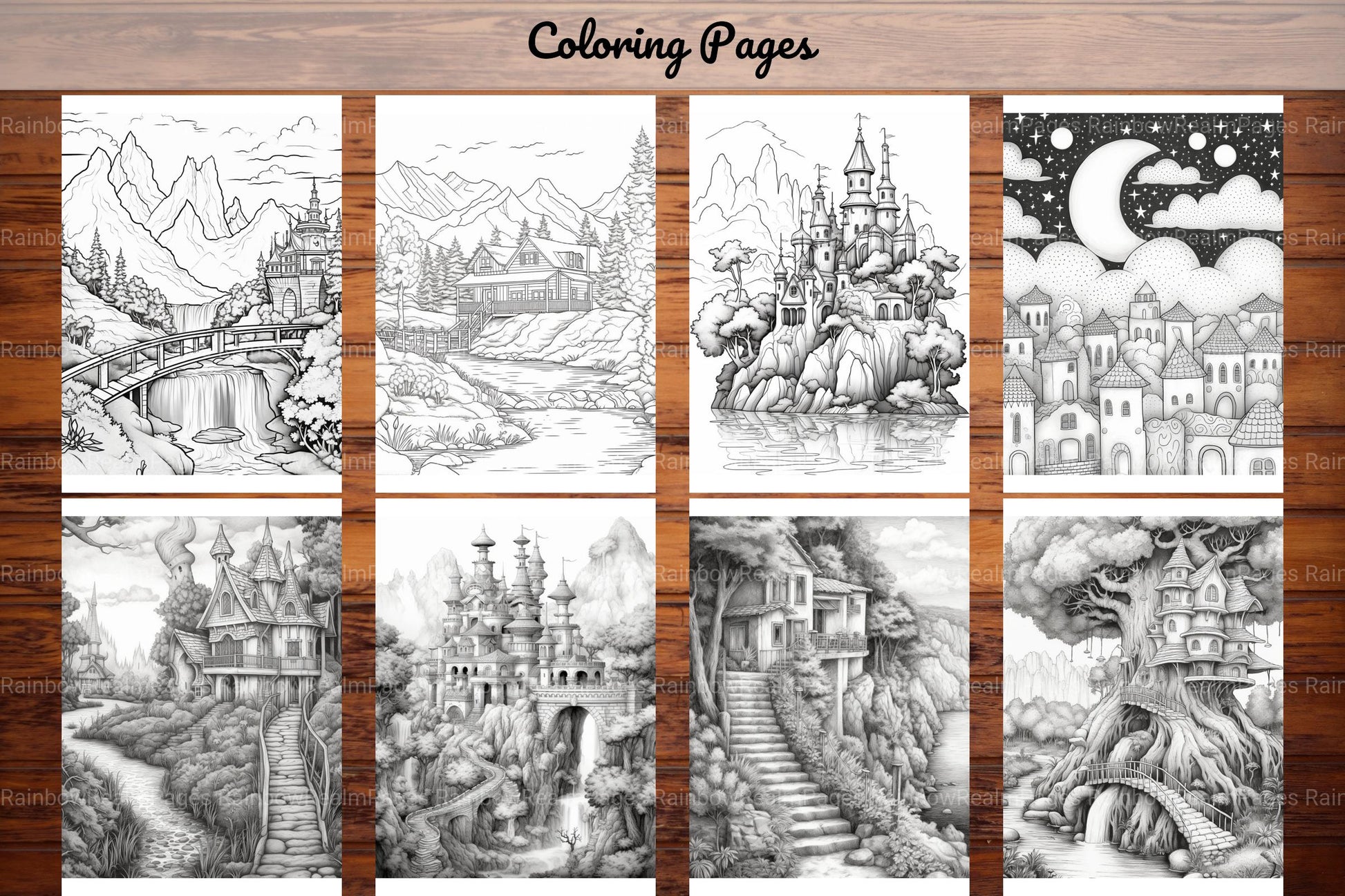 Boho Landscape Coloring Book - CraftNest - Digital Crafting and Art
