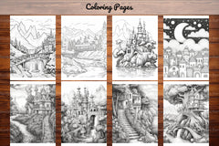 Boho Landscape Coloring Book - CraftNest - Digital Crafting and Art