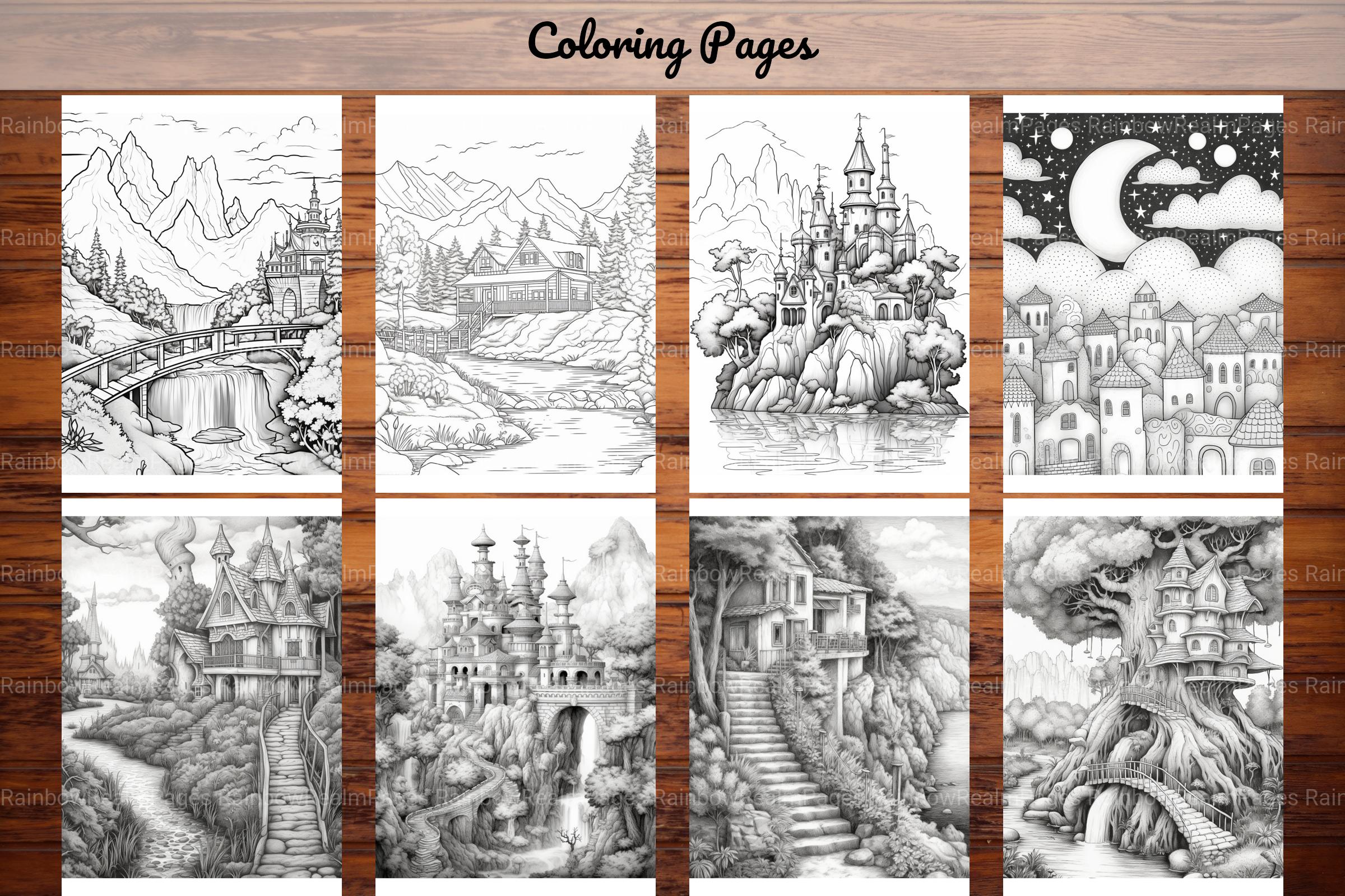 Boho Landscape Coloring Book - CraftNest - Digital Crafting and Art