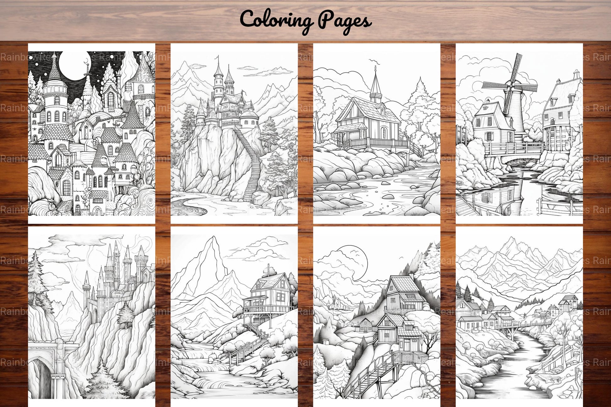 Boho Landscape Coloring Book - CraftNest - Digital Crafting and Art