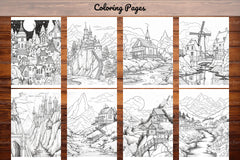 Boho Landscape Coloring Book - CraftNest - Digital Crafting and Art