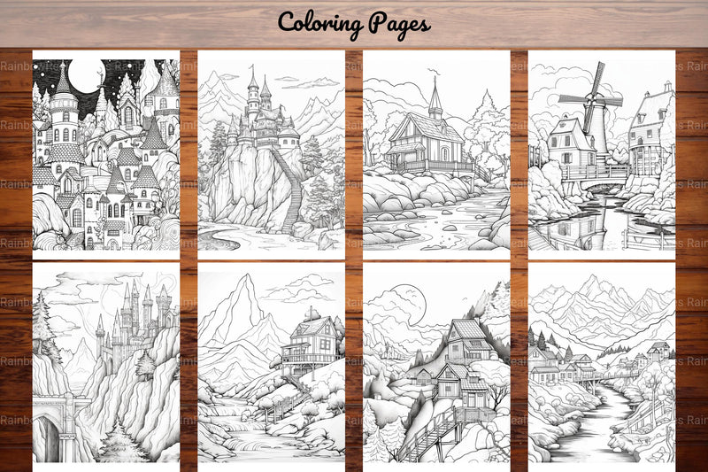 Boho Landscape Coloring Book - CraftNest - Digital Crafting and Art