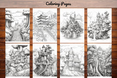 Boho Landscape Coloring Book - CraftNest - Digital Crafting and Art