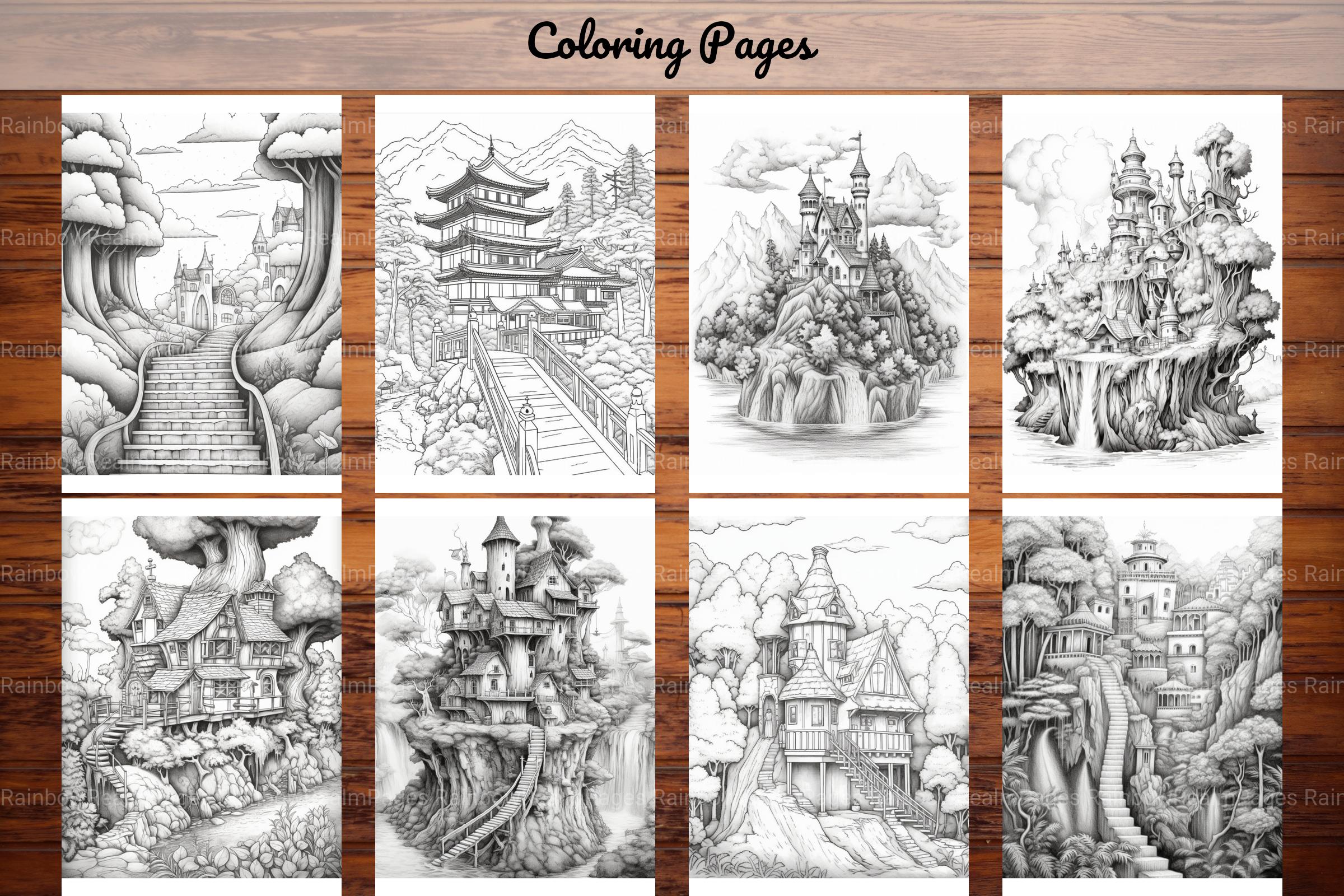 Boho Landscape Coloring Book - CraftNest - Digital Crafting and Art