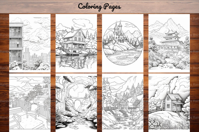 Boho Landscape Coloring Book - CraftNest - Digital Crafting and Art