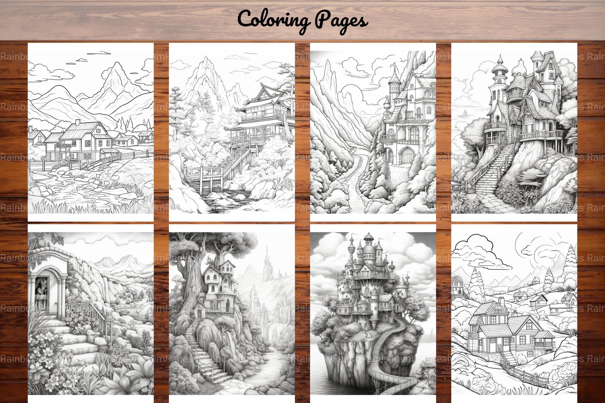 Boho Landscape Coloring Book - CraftNest - Digital Crafting and Art