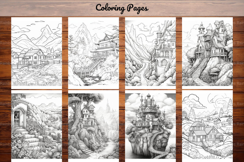 Boho Landscape Coloring Book - CraftNest - Digital Crafting and Art
