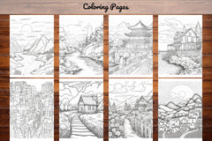 Boho Landscape Coloring Book - CraftNest - Digital Crafting and Art