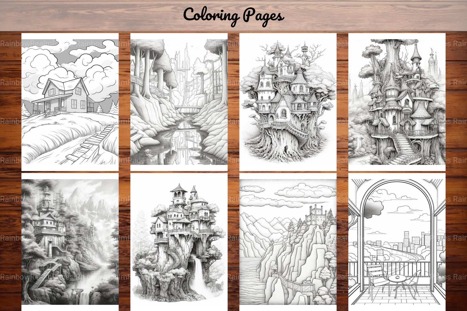 Boho Landscape Coloring Book - CraftNest - Digital Crafting and Art