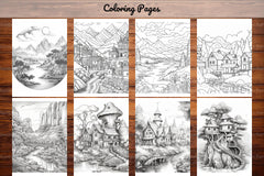 Boho Landscape Coloring Book - CraftNest - Digital Crafting and Art