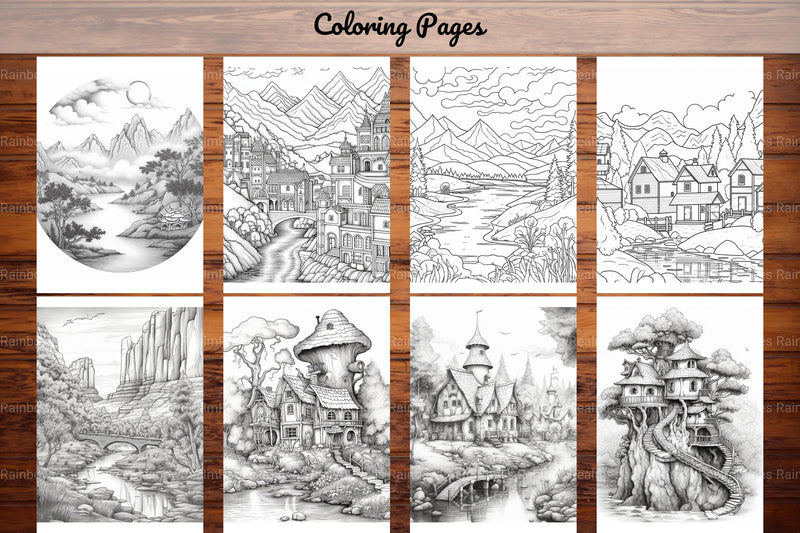 Boho Landscape Coloring Book - CraftNest - Digital Crafting and Art