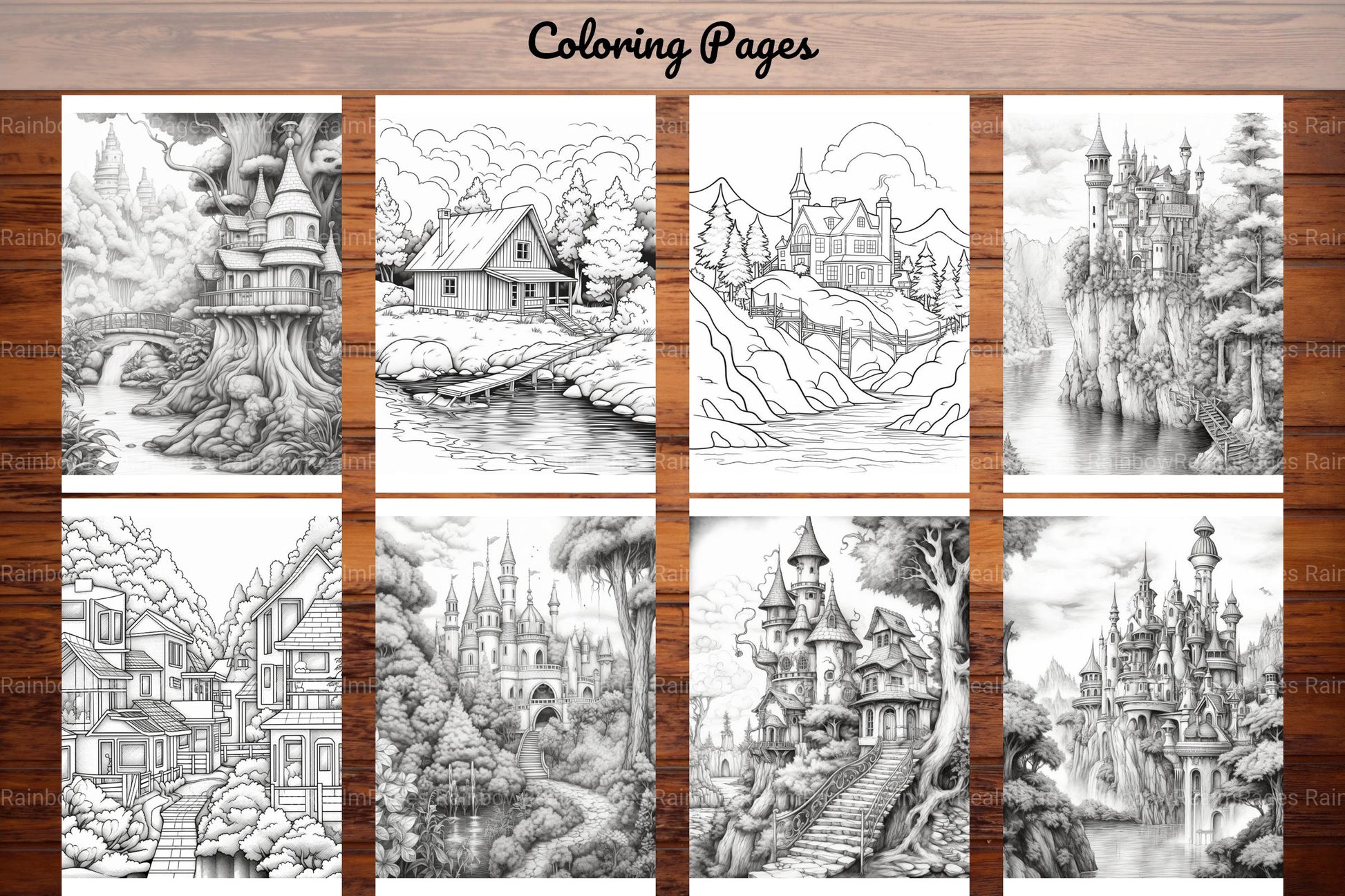 Boho Landscape Coloring Book - CraftNest - Digital Crafting and Art