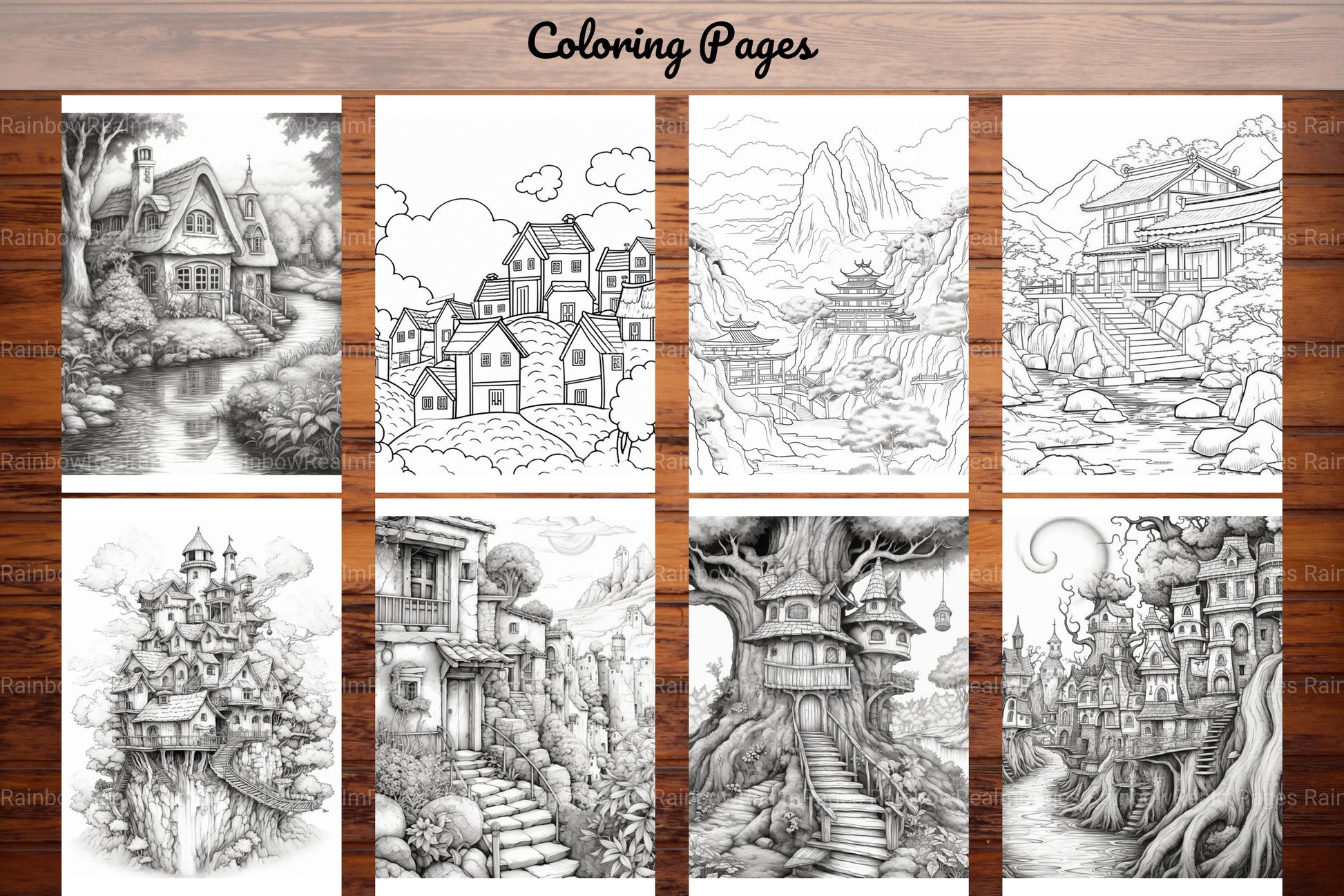 Boho Landscape Coloring Book - CraftNest - Digital Crafting and Art
