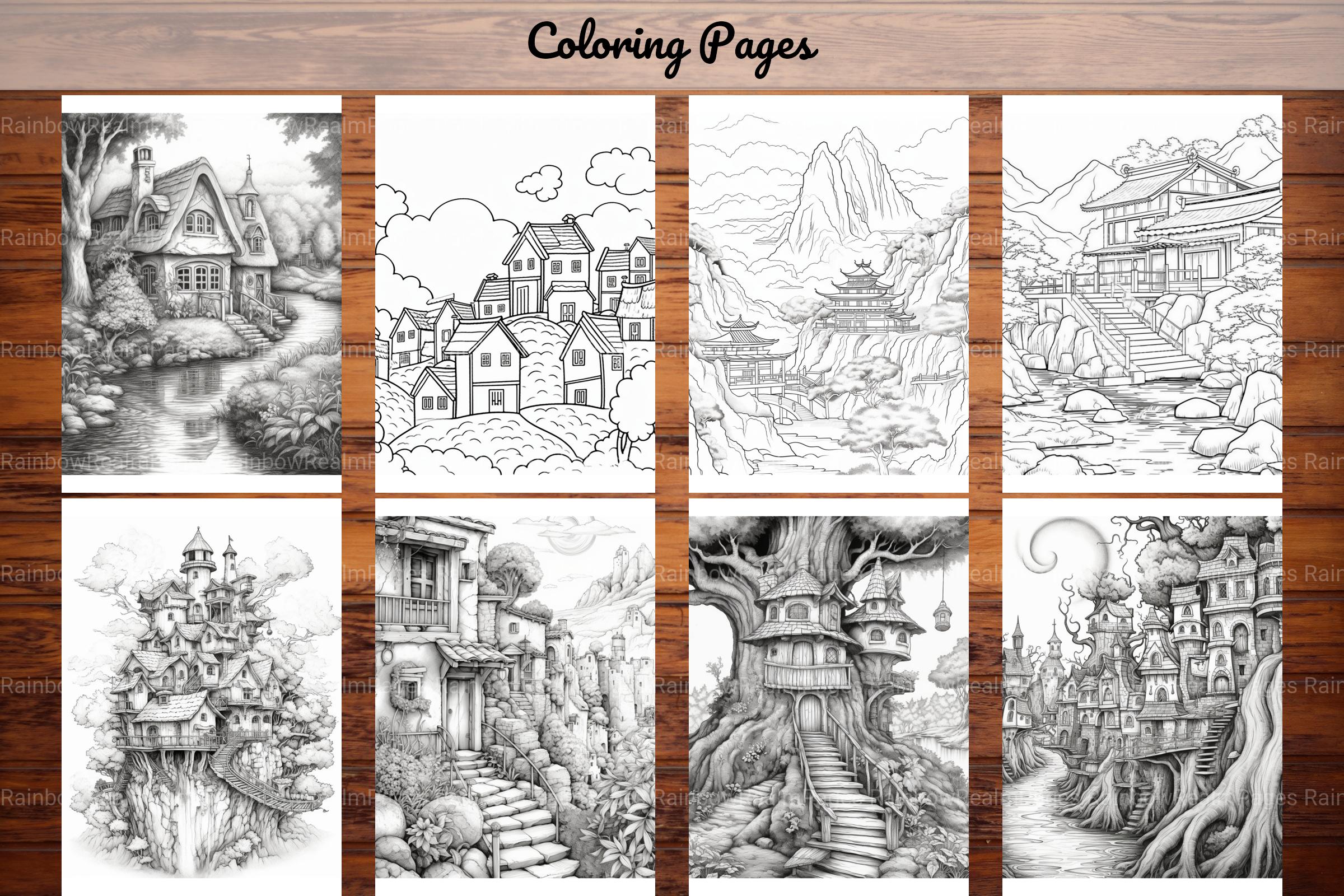 Boho Landscape Coloring Book - CraftNest - Digital Crafting and Art