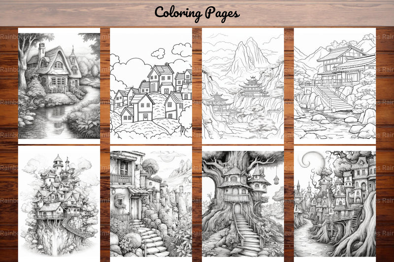 Boho Landscape Coloring Book - CraftNest - Digital Crafting and Art