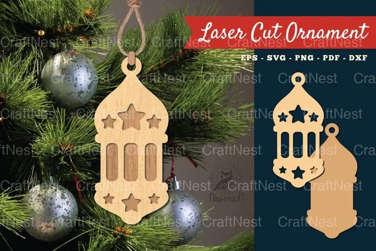 Lantern Laser Cut Ornament SVG Bundle - CraftNest - Digital Crafting and Art