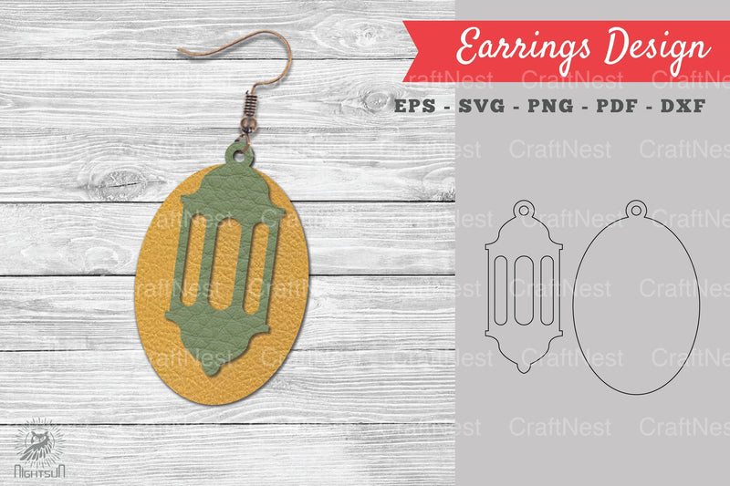 Lantern Leather Earring Design Clipart Bundle - CraftNest - Digital Crafting and Art