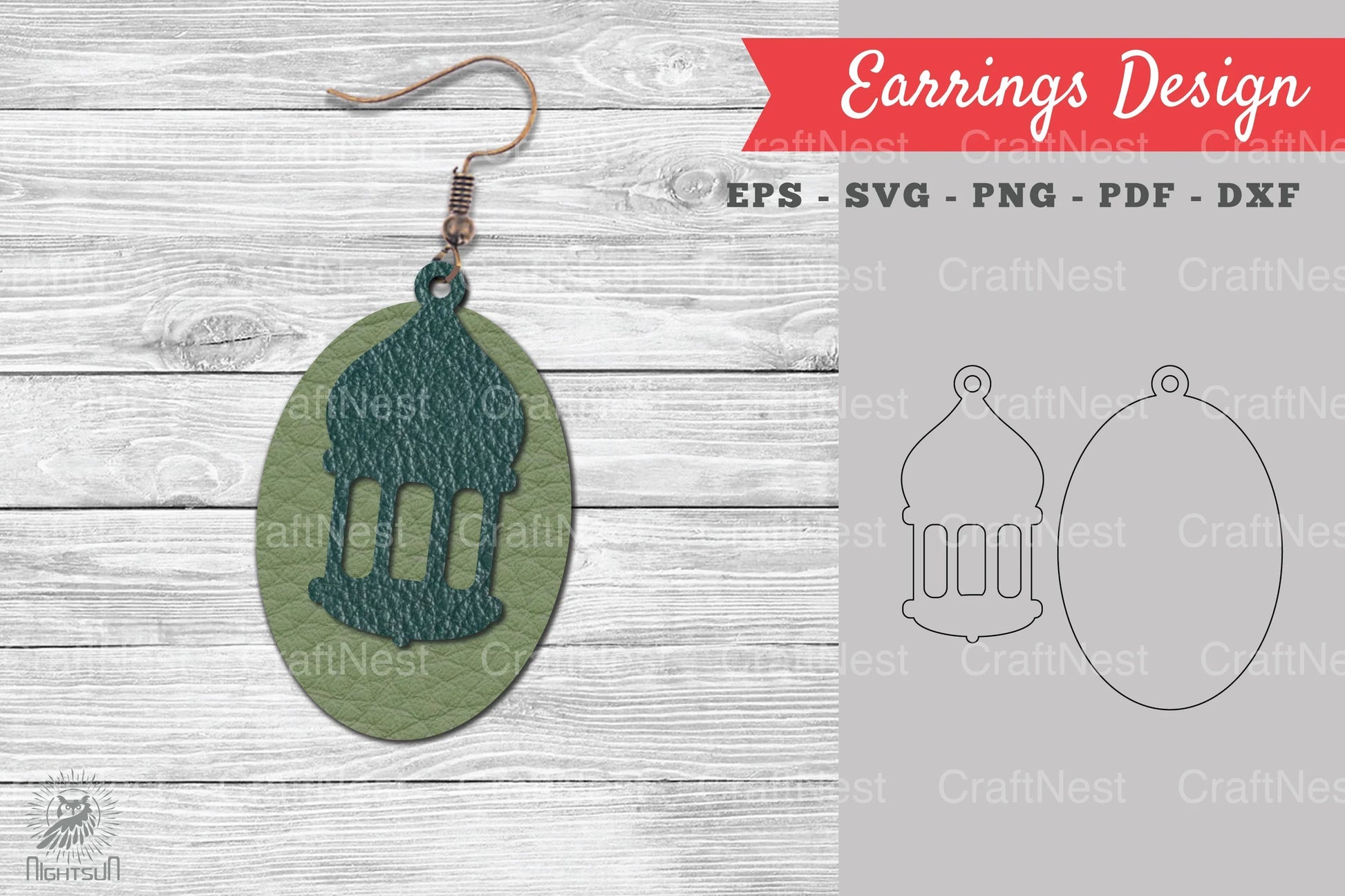 Lantern Leather Earring Design Clipart Bundle - CraftNest - Digital Crafting and Art