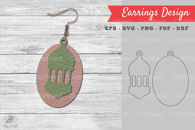 Lantern Leather Earring Design Clipart Bundle - CraftNest - Digital Crafting and Art