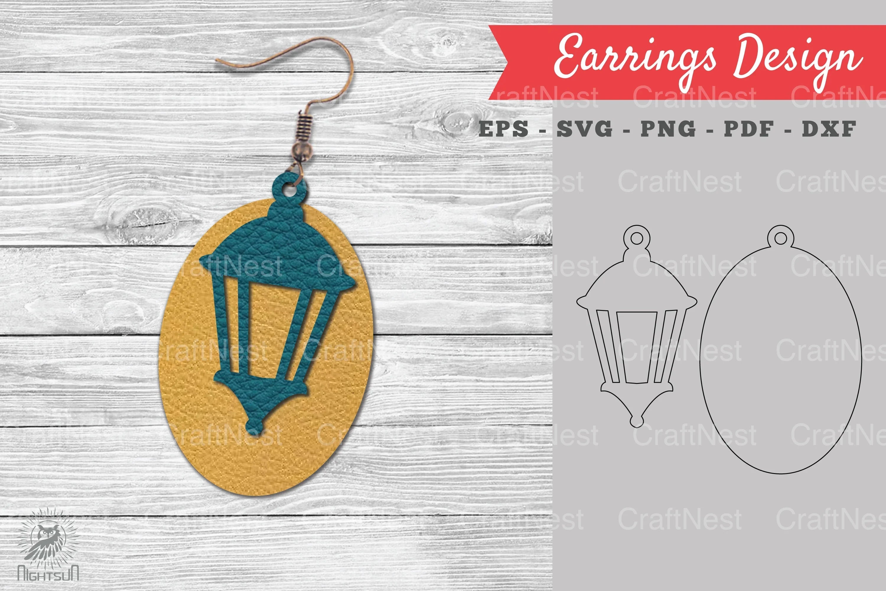 Lantern Leather Earring Design Clipart Bundle - CraftNest - Digital Crafting and Art