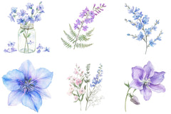 Larkspur Clipart - CraftNest - Digital Crafting and Art