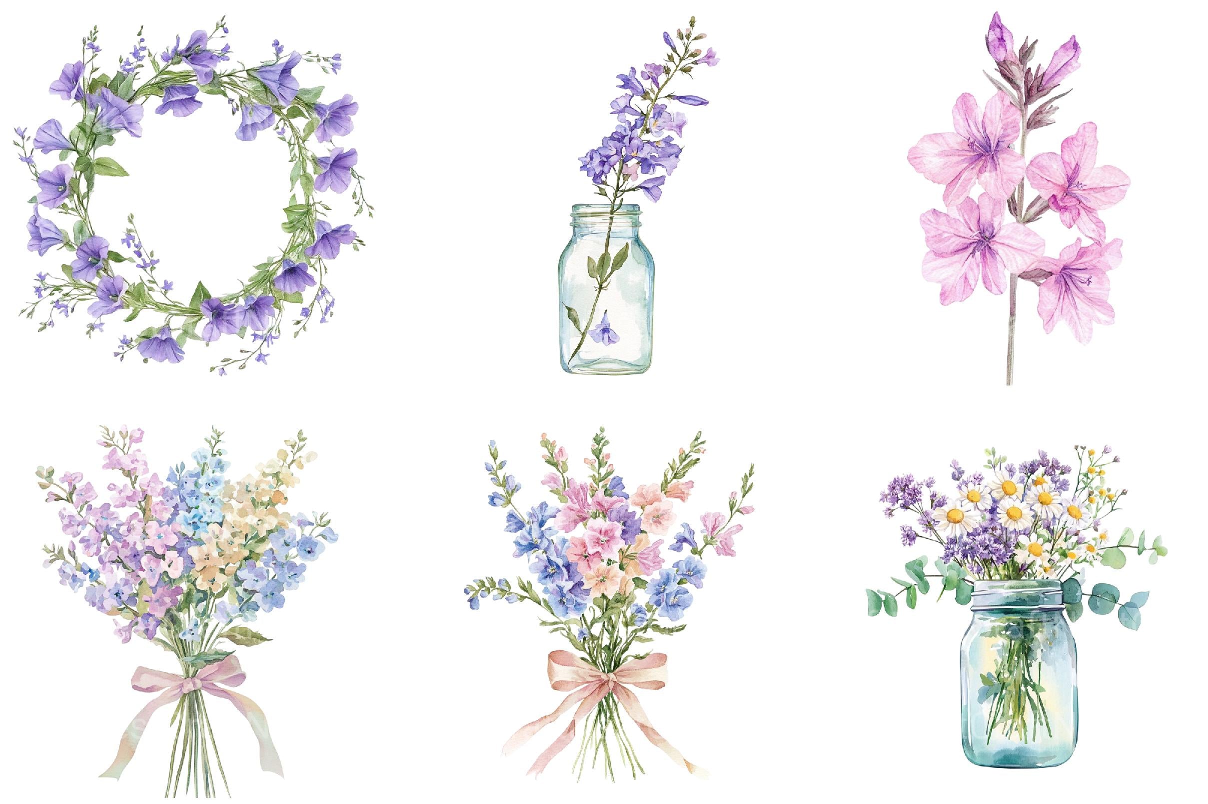 Larkspur Clipart - CraftNest - Digital Crafting and Art