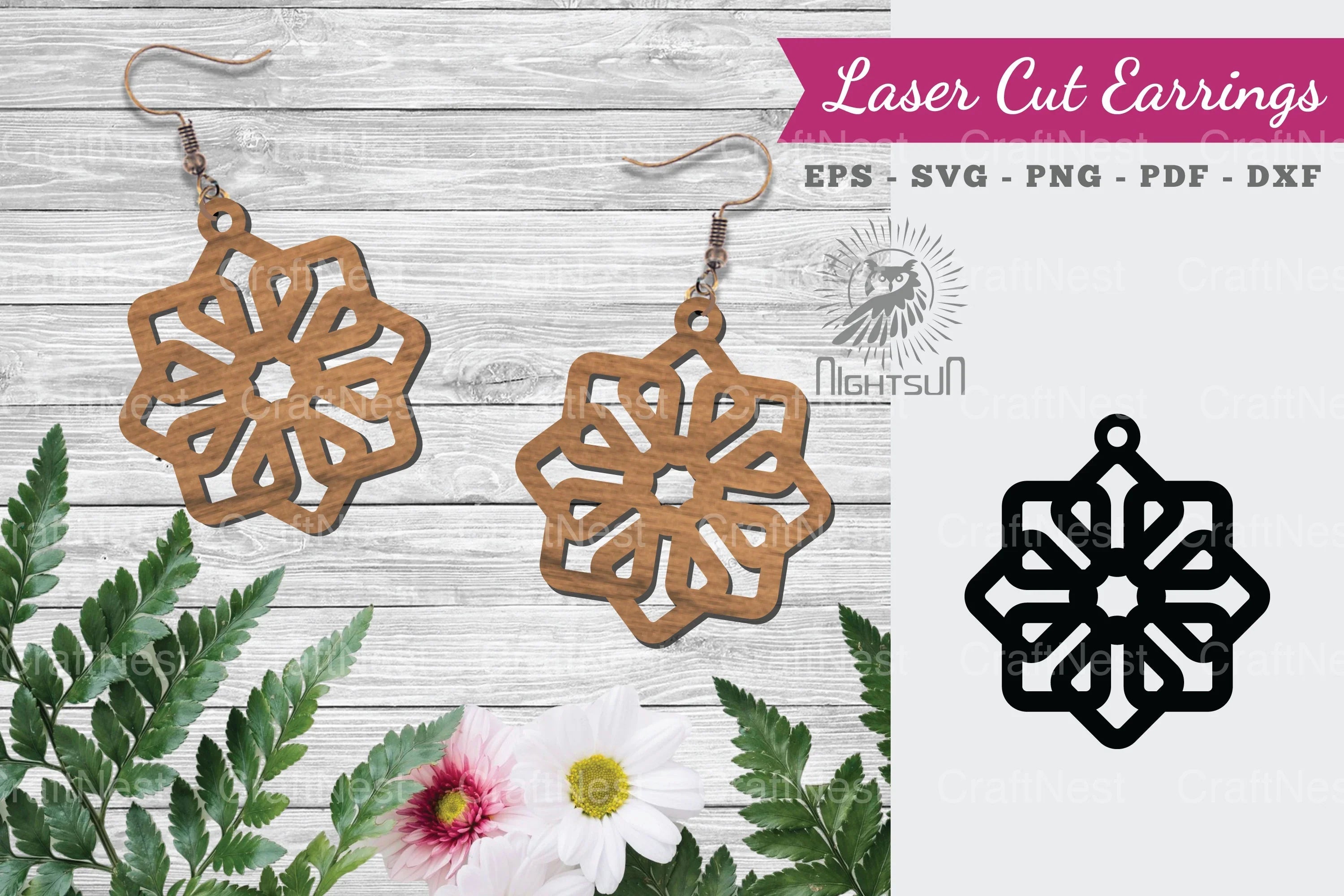 Laser Cut Earrings SVG Bundle - CraftNest - Digital Crafting and Art