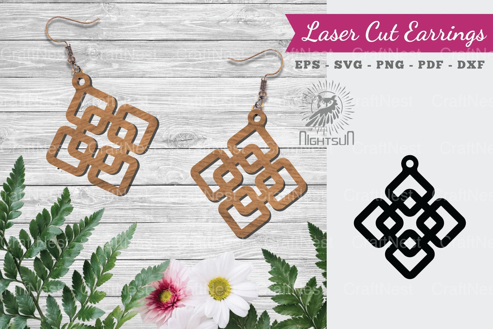Laser Cut Earrings SVG Bundle - CraftNest - Digital Crafting and Art