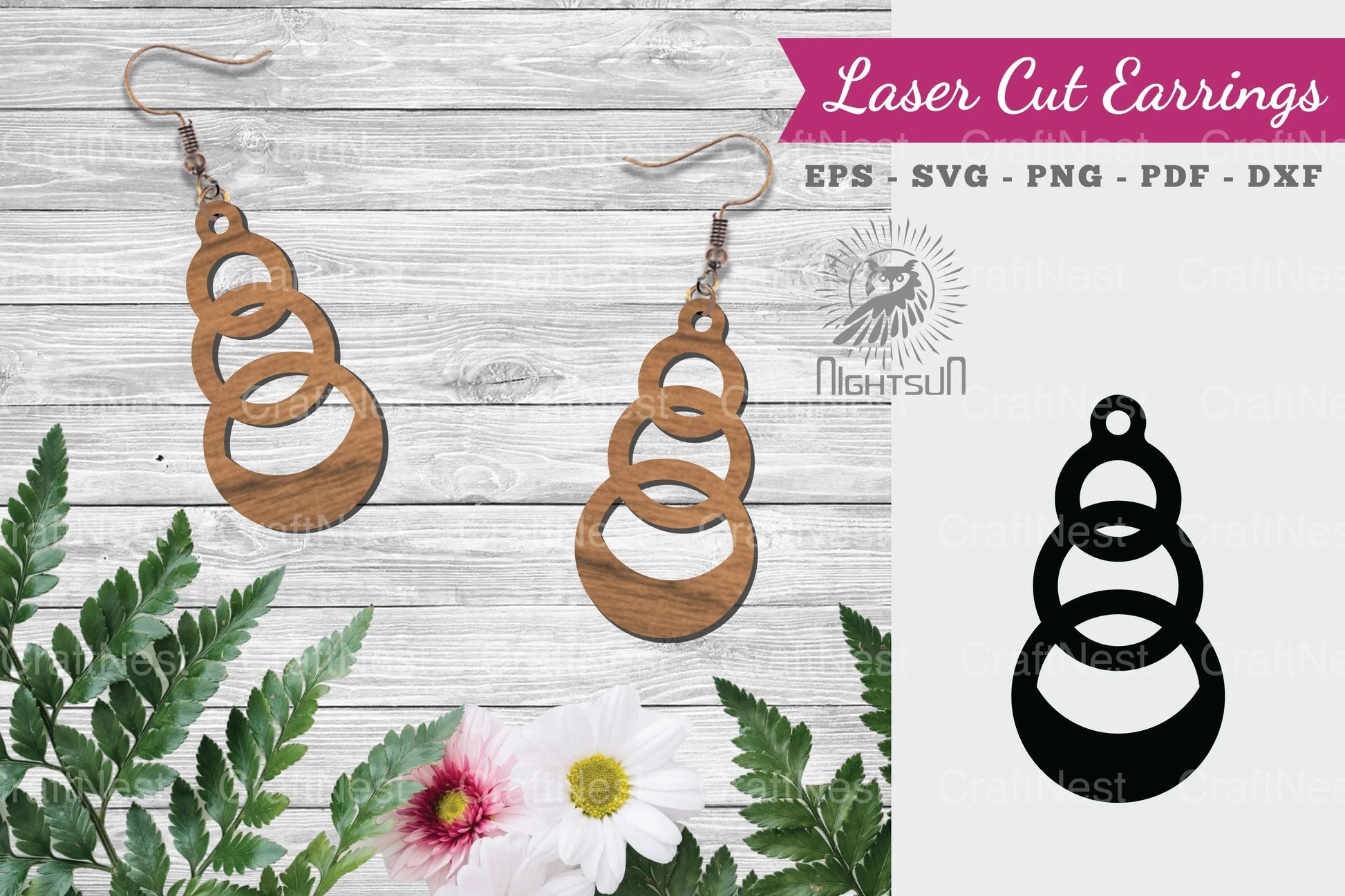 Laser Cut Earrings SVG Bundle - CraftNest - Digital Crafting and Art