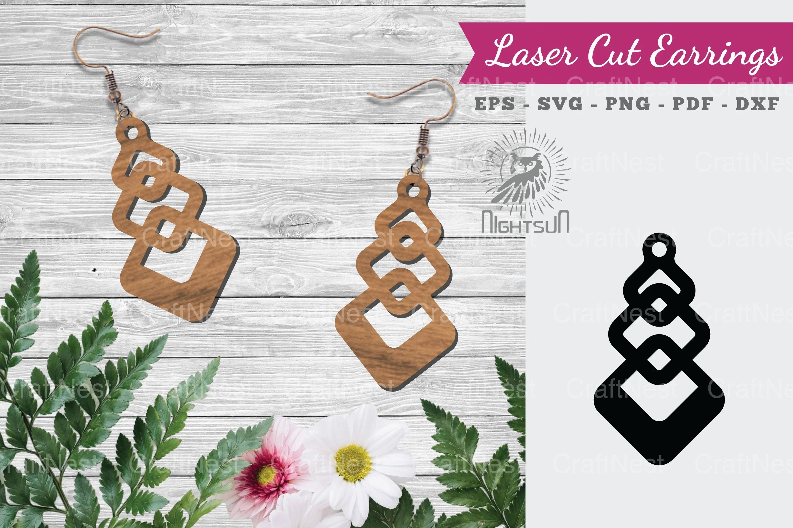 Laser Cut Earrings SVG Bundle - CraftNest - Digital Crafting and Art
