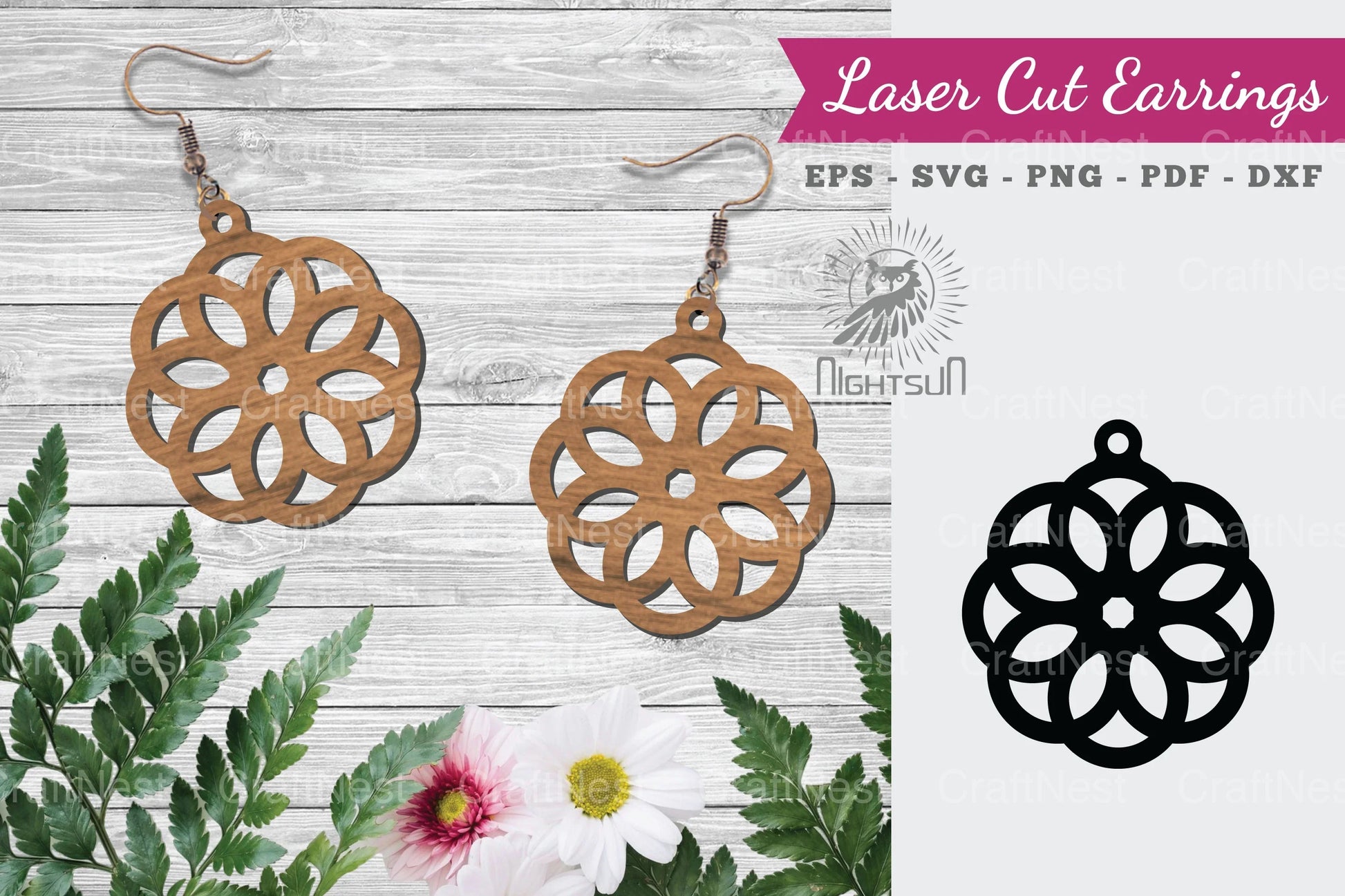 Laser Cut Earrings SVG Bundle - CraftNest - Digital Crafting and Art