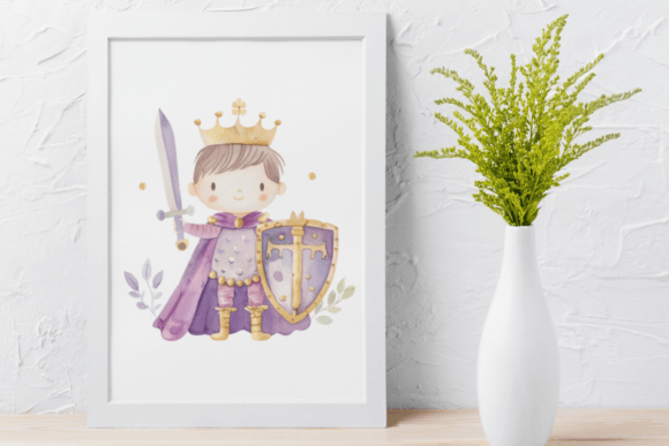 Lavender Purple Princess and Prince Clipart Bundle