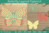 Layered Papercut Butterflies SVG Bundle