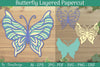 Layered Papercut Butterflies SVG Bundle