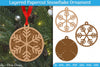 Layered Papercut Christmas Snowflake Ornament SVG Bundle