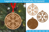 Layered Papercut Christmas Snowflake Ornament SVG Bundle
