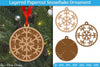Layered Papercut Christmas Snowflake Ornament SVG Bundle