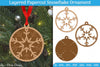 Layered Papercut Christmas Snowflake Ornament SVG Bundle