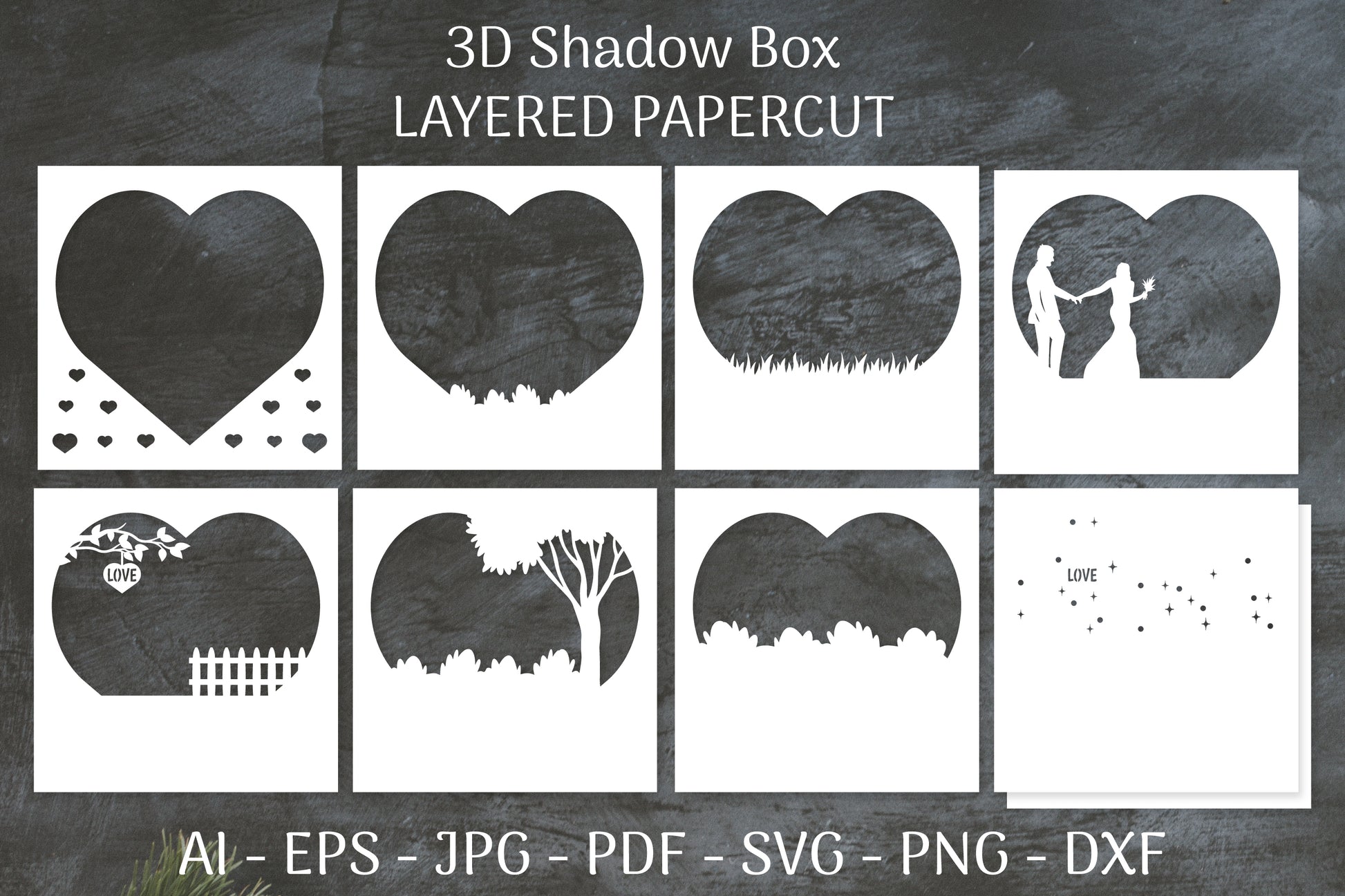 Layered Wedding Couple SVG Bundle 2 - CraftNest - Digital Crafting and Art