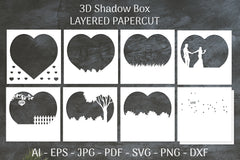 Layered Wedding Couple SVG Bundle 2 - CraftNest - Digital Crafting and Art