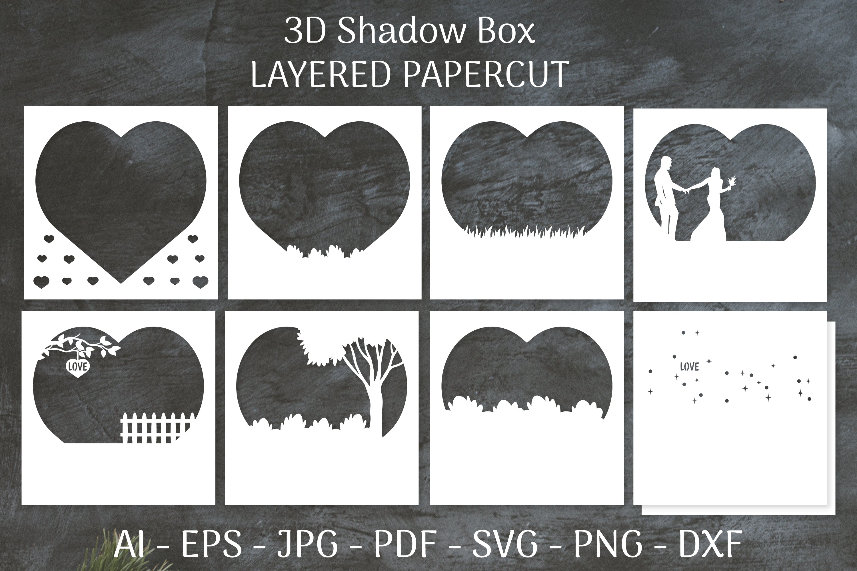 Layered Wedding Couple SVG Bundle 2 - CraftNest - Digital Crafting and Art