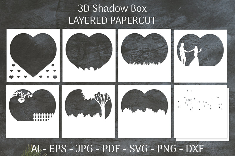 Layered Wedding Couple SVG Bundle 2 - CraftNest - Digital Crafting and Art