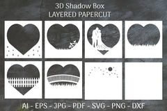 Layered Wedding Couple SVG Bundle 3 - CraftNest - Digital Crafting and Art