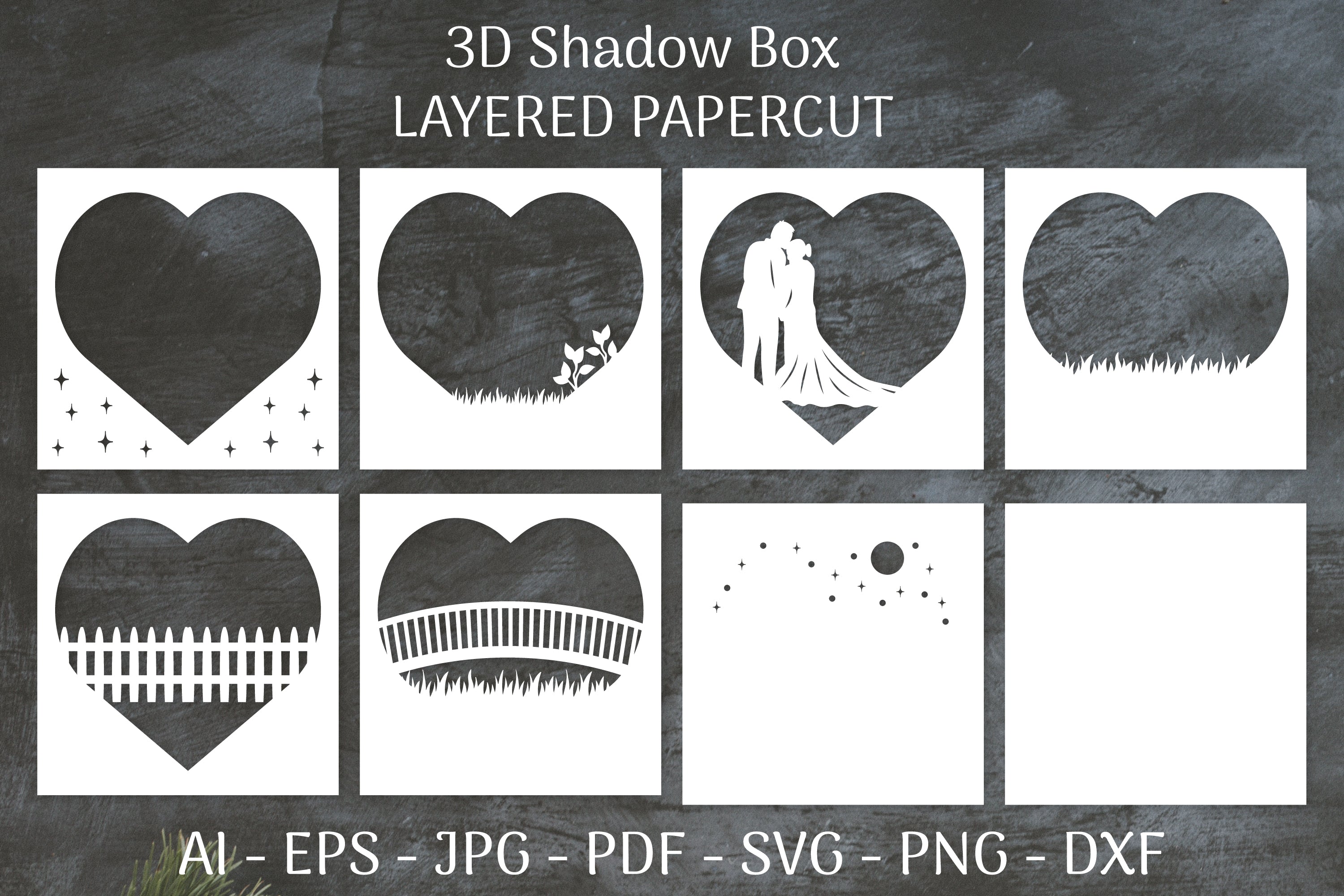 Layered Wedding Couple SVG Bundle 3 - CraftNest - Digital Crafting and Art