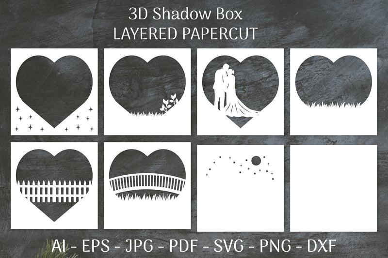 Layered Wedding Couple SVG Bundle 3 - CraftNest - Digital Crafting and Art