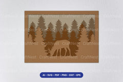 Layered Deer Forest Laser Cut SVG Bundle - CraftNest - Digital Crafting and Art