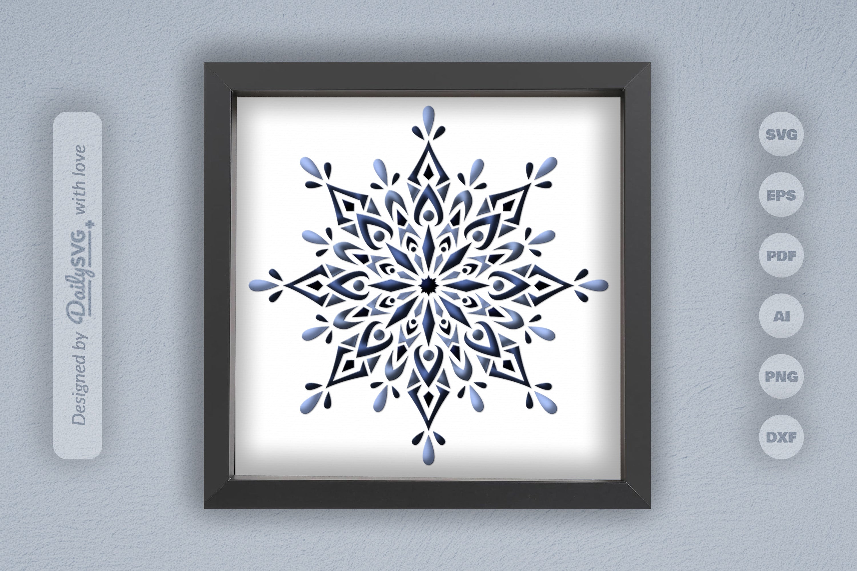 Winter Mandala Papercut SVG Bundle 2