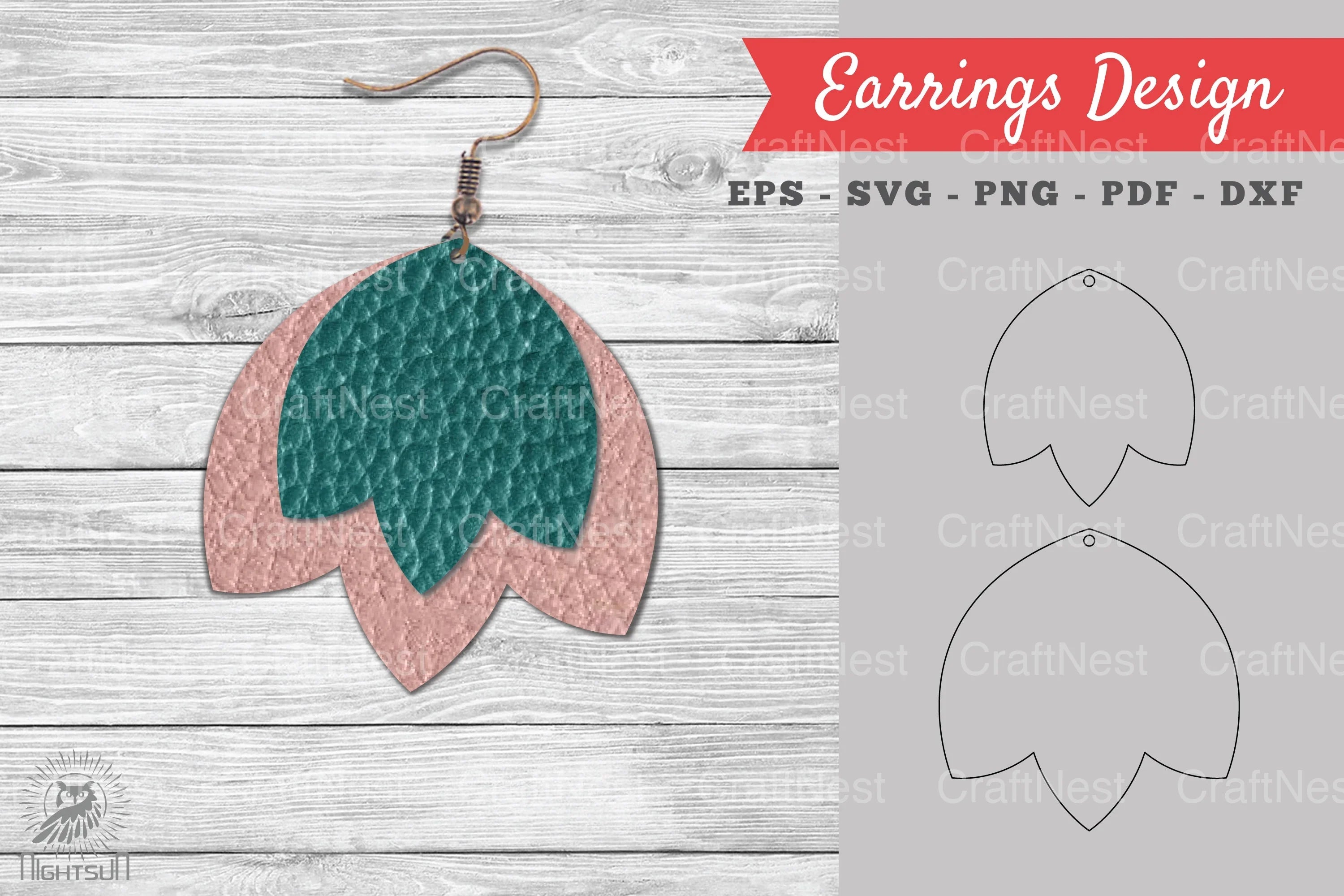 Leather Earring Design Clipart Bundle - CraftNest - Digital Crafting and Art