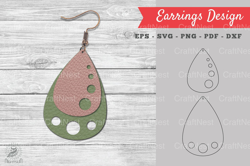 Leather Earring Design Clipart Bundle - CraftNest - Digital Crafting and Art